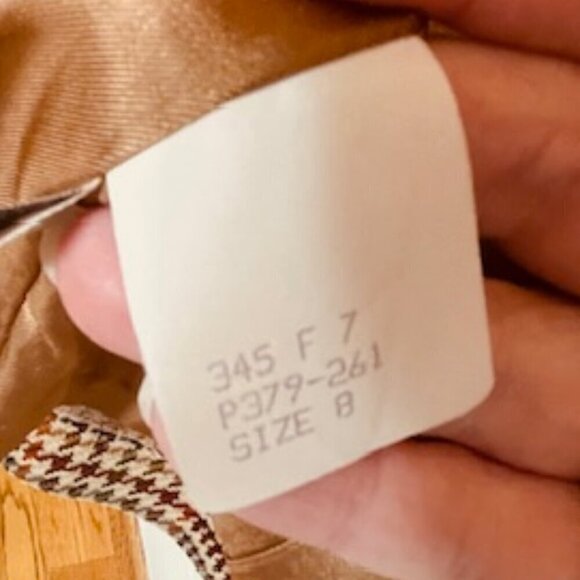 Pendleton Wool Vintage Plaid Equestrian Velvet Collar Blazer 8 Petite - Picture 8 of 10